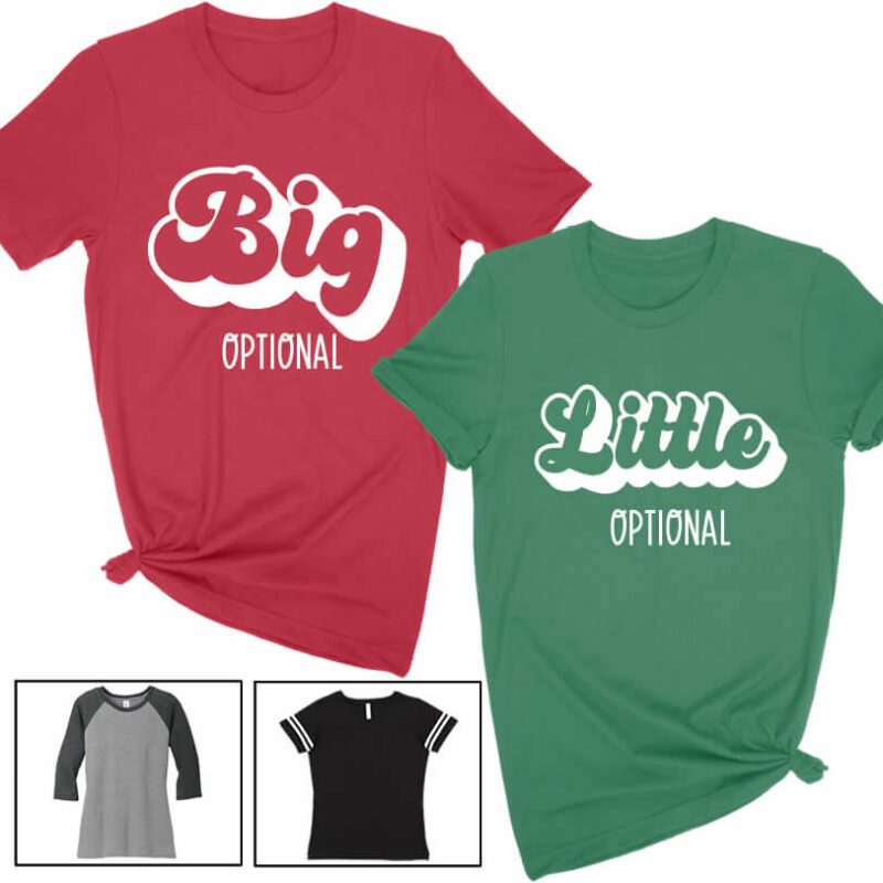 Big Little Sorority Shirt in Cute Caps | Personalized Spiritwear