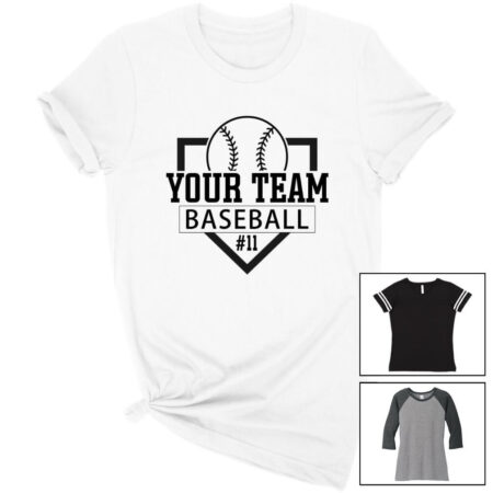 Baseball Team Shirt with Number