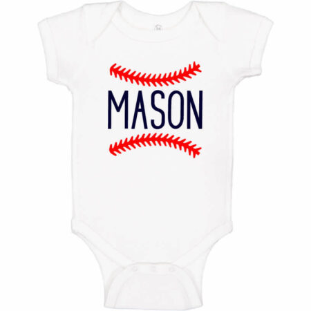 Baseball Baby Onesie with Name