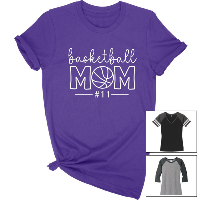 Basketball Mom Shirt with Number