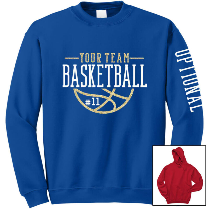 Basketball Team Sweatshirt with Number