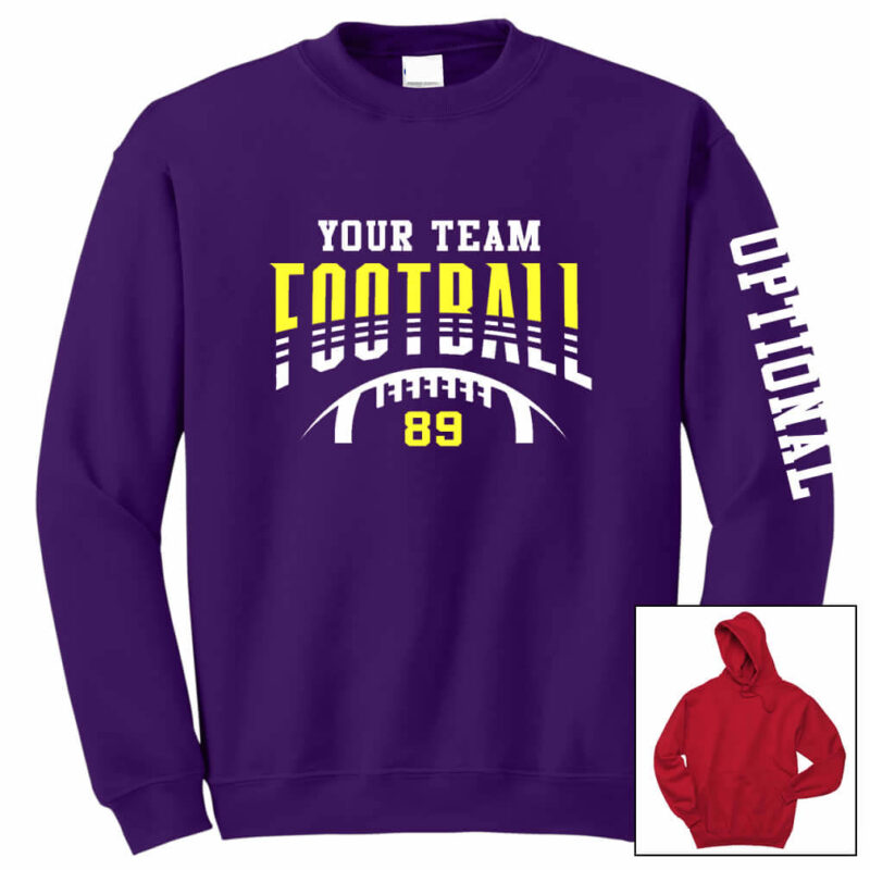 Football Team Sweatshirt with Number