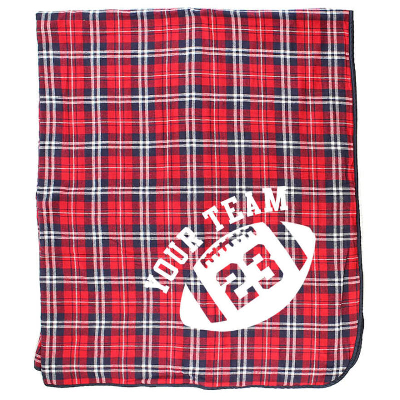 Football Team Blanket with Number