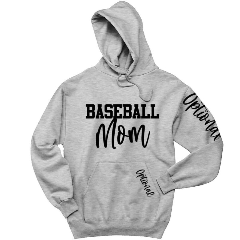 Baseball Mom Hoodie with Number & Team Name
