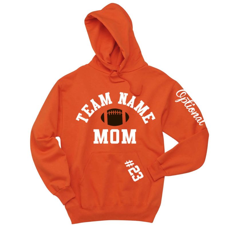 Football Mom Hoodie with Team Name & Number