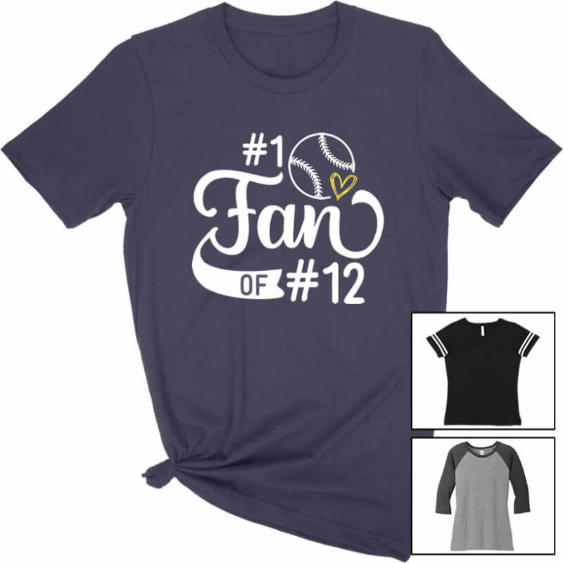 #1 Fan Baseball Shirt