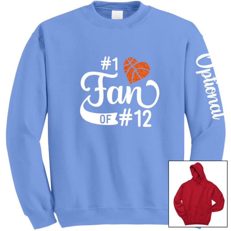 #1 Fan Basketball Sweatshirt