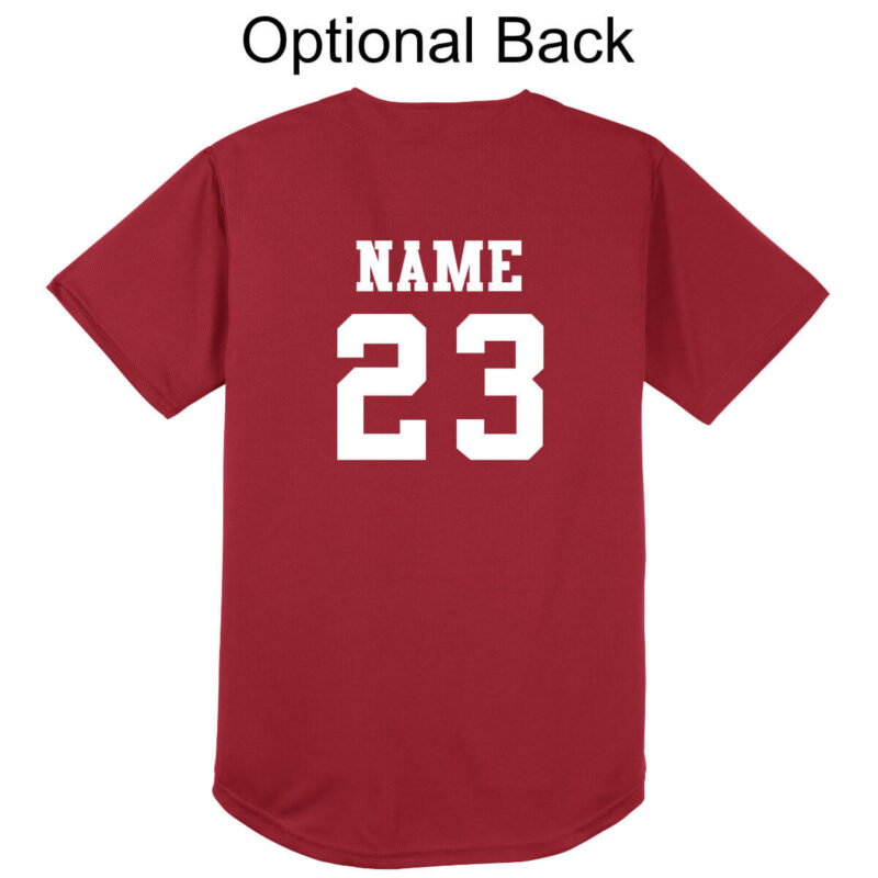 Custom Baseball Jersey - Optional Back