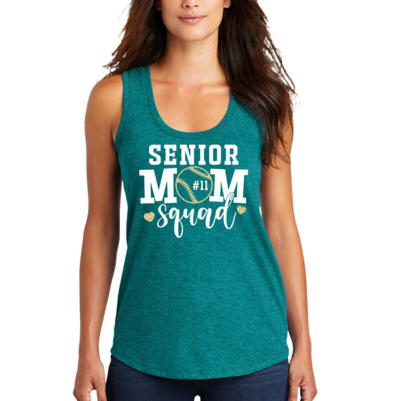 Senior Baseball Mom Squad Tank Top - Model