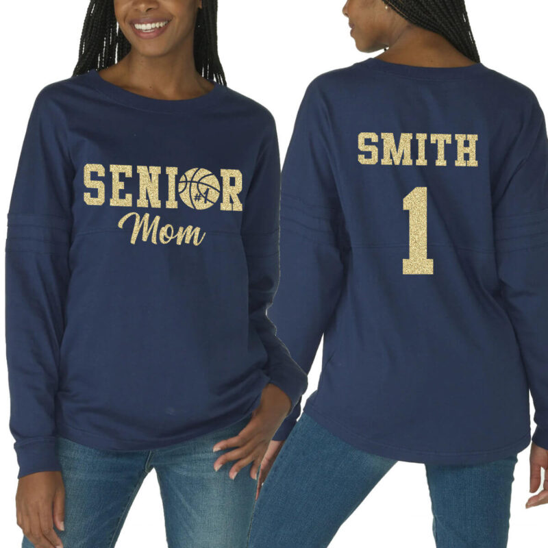 Senior Basketball Mom Jersey Shirt