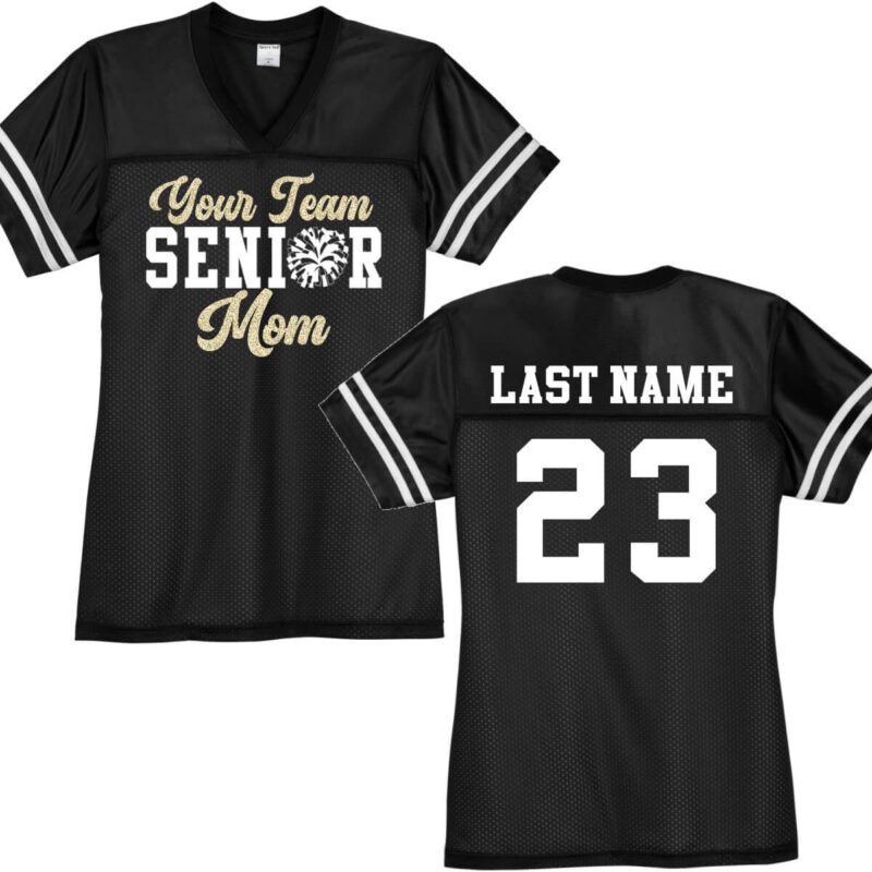 Senior Cheer Mom Football Jersey