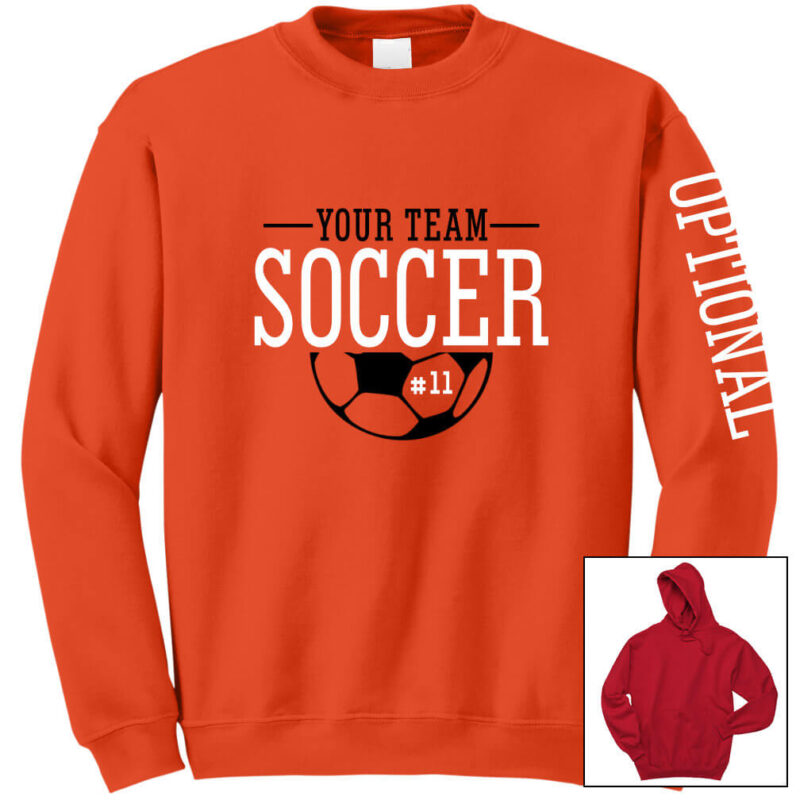 Soccer Team Sweatshirt with Number
