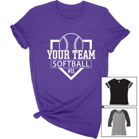 Softball Team Shirt with Number