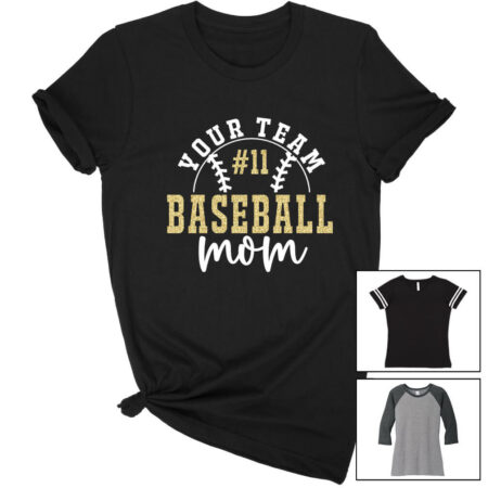 Senior Baseball Mom Squad Game Day Vibes Mother's Day Gifts T-Shirt
