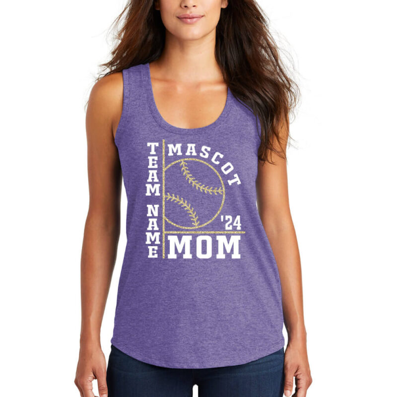 Baseball Team Tank Top with Mascot - Model