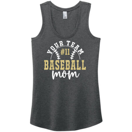 Baseball Mom Tank Top with Number