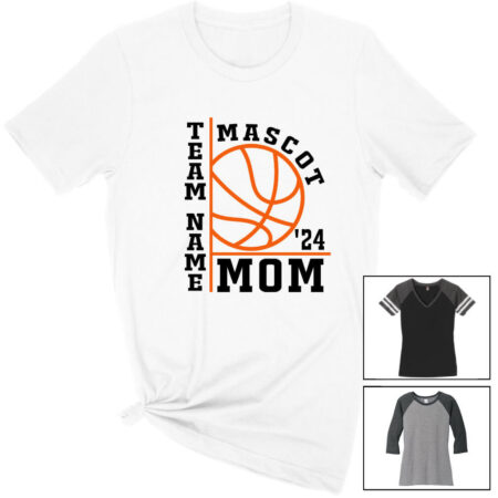 Team Basketball Mom Shirt with Year