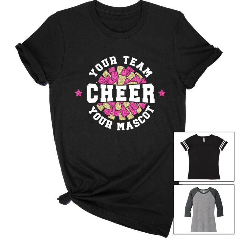Cheer Team Shirt with Pom