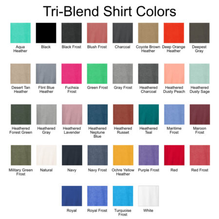 Tri-blend Shirt Colors